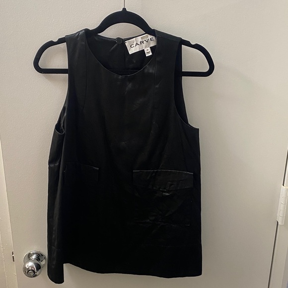 Carven Tops - Carven Black Sleeveless Top